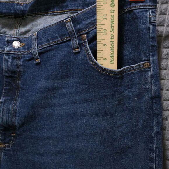 Bootcut Relaxed Fit Jeans Mens 48x30 Med Wash High Rise Stretch Comfort Western - Picture 7 of 16